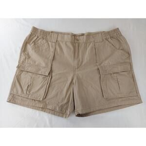 Guide Gear Men Khaki Cargo Wakota Casual Fishing Hiking Outdoor Cotton Shorts 46
